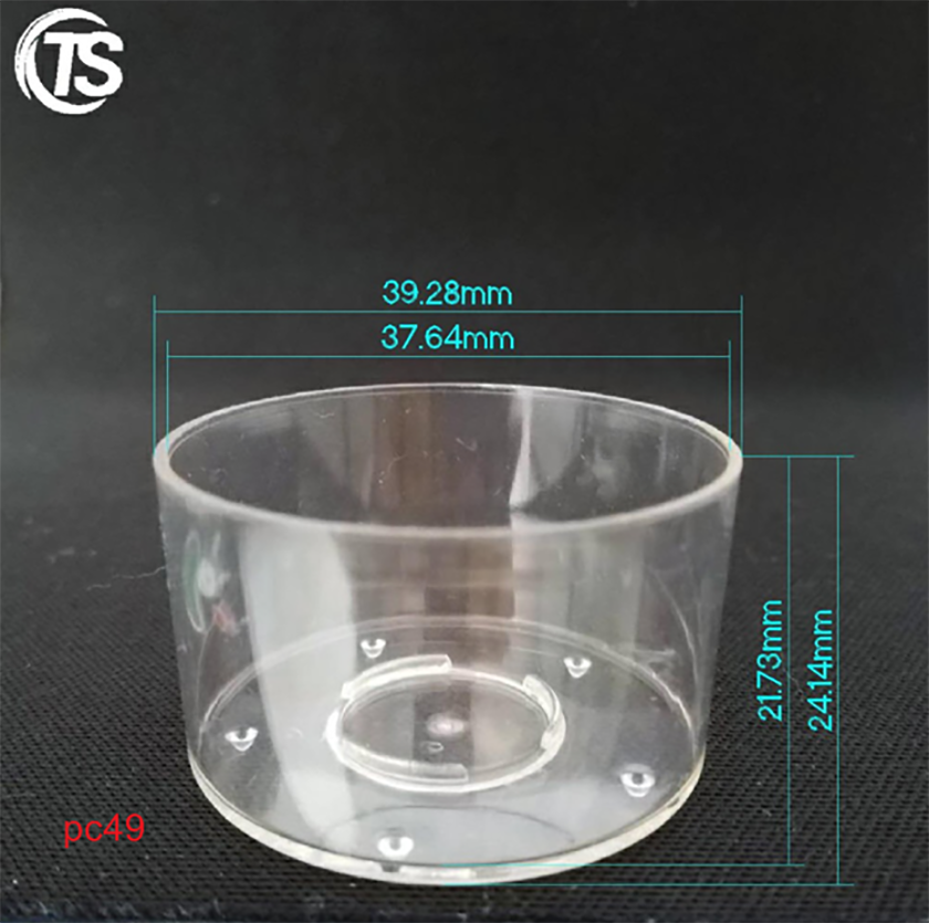 PC49透明阻燃茶蜡壳尺寸图