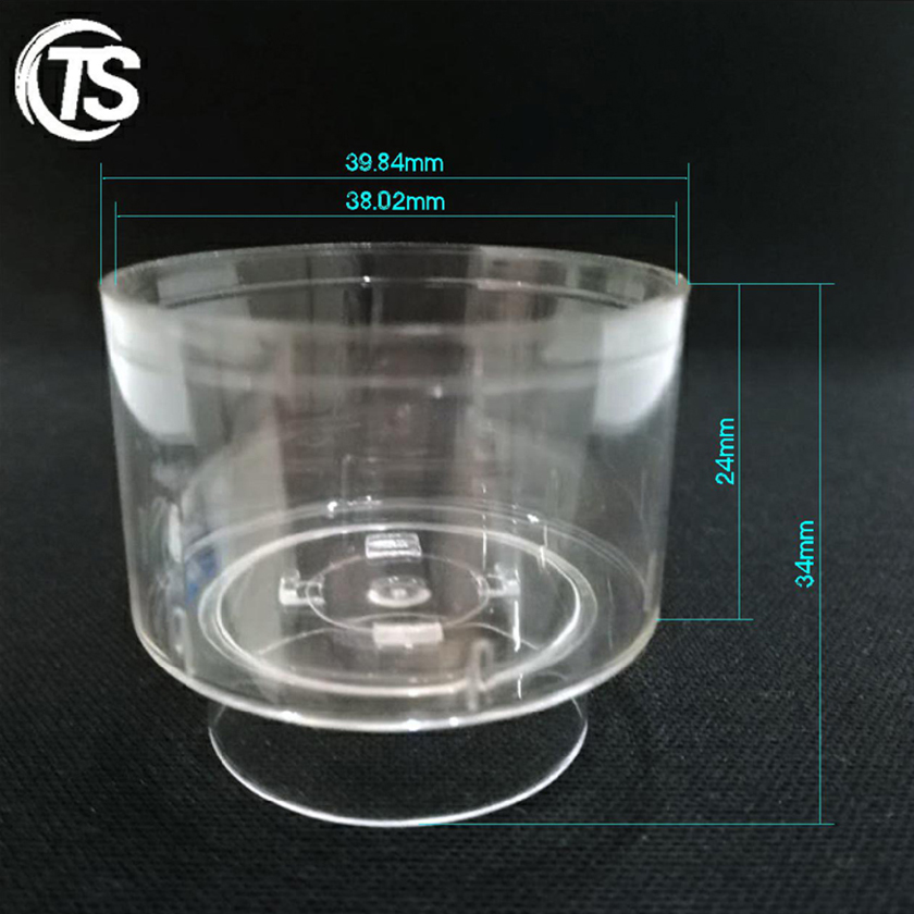 PC26透明高脚杯蜡烛壳尺寸图