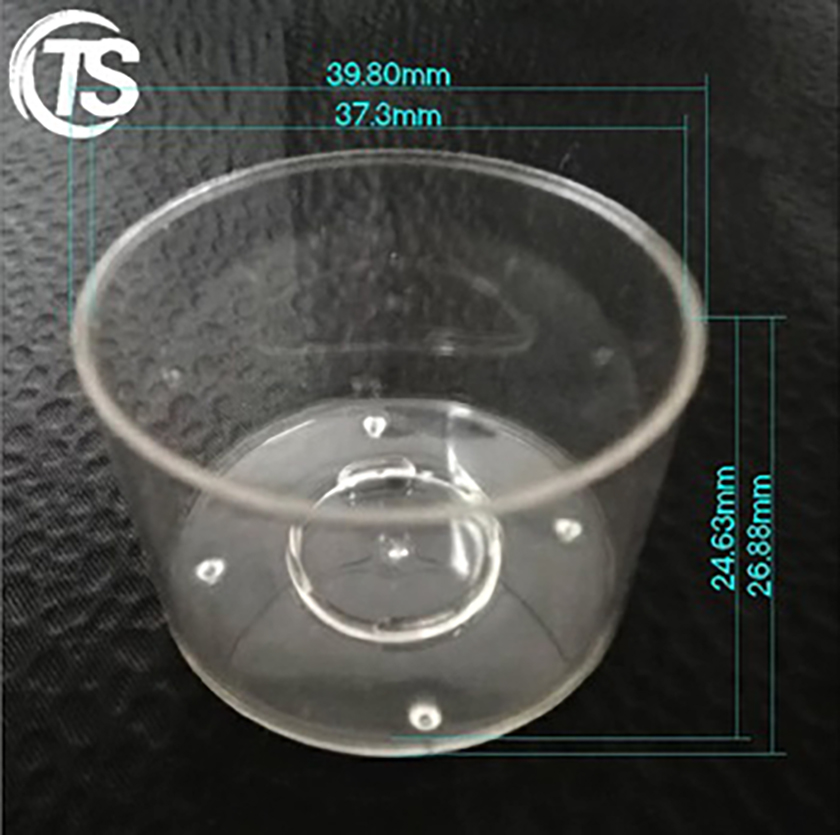 PC14透明塑料蜡烛壳尺寸图