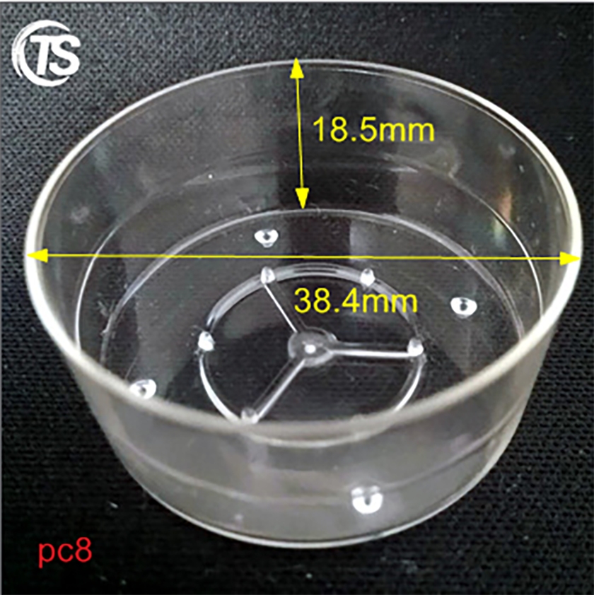 PC8阻燃塑料蜡烛杯尺寸图