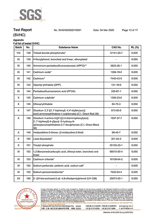 PC40 REACH国际环境认证13