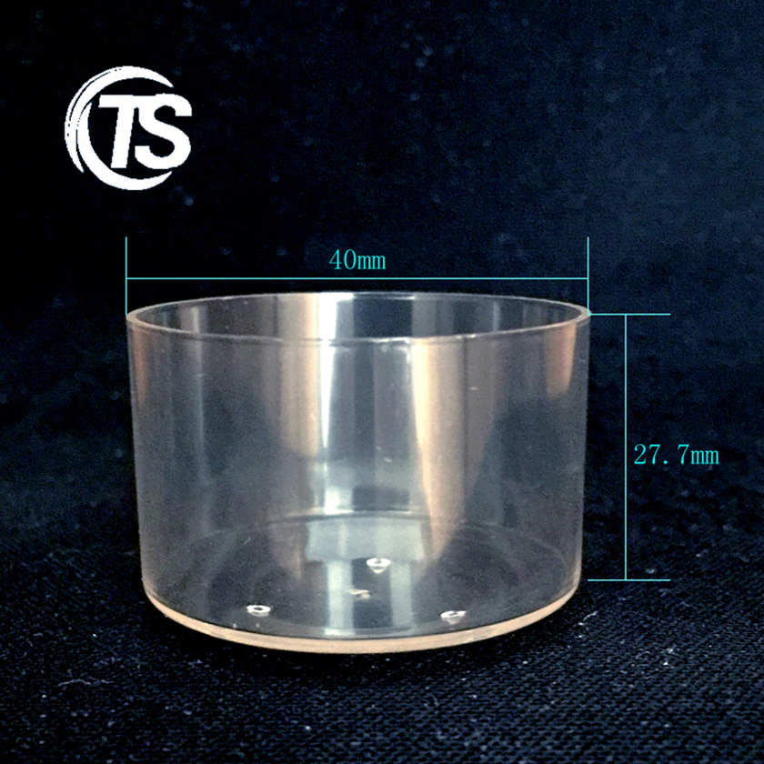PC110透明阻燃塑料茶蜡杯尺寸图